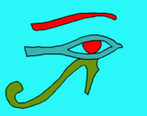 Dibujo Ojo Horus pintado por adian