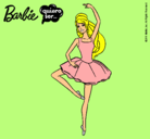 Dibujo Barbie bailarina de ballet pintado por modelo