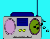 Dibujo Radio cassette 2 pintado por PLKJKI