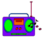 Dibujo Radio cassette 2 pintado por sucarro