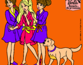 Dibujo Barbie y sus amigas en bata pintado por mariae