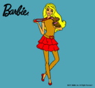 Dibujo Barbie y su mascota pintado por guarda
