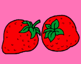 Dibujo fresas pintado por sarahnadee