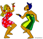 Dibujo Mujeres bailando pintado por lender