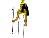 Dibujo Hathor pintado por adry134