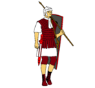 Dibujo Soldado romano pintado por habbo9