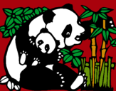 Dibujo Mama panda pintado por tnfi