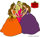 Dibujo Barbie y sus amigas princesas pintado por mariajose8