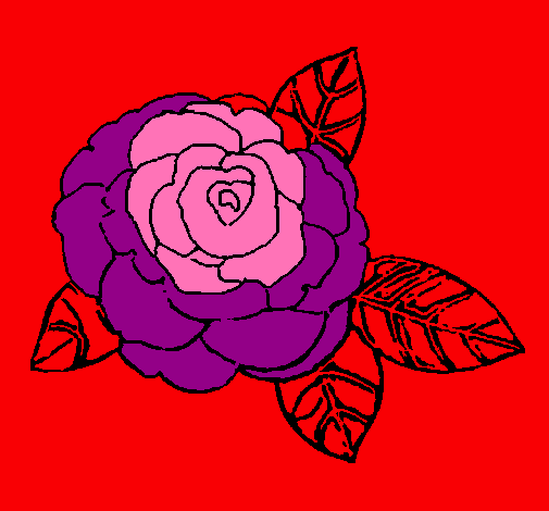 Dibujo Rosa pintado por natu