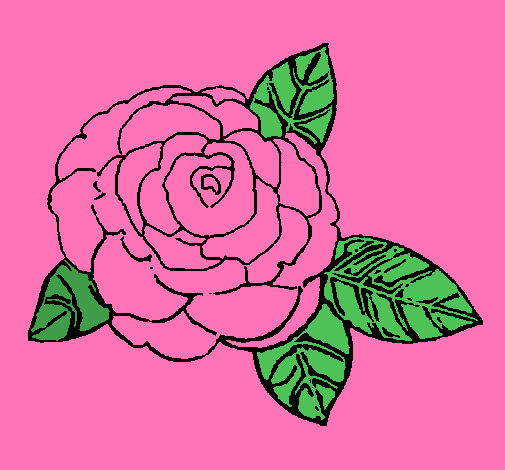Dibujo Rosa pintado por MarianaL