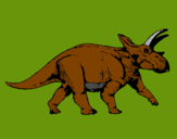 Dibujo Triceratops pintado por titotito