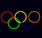 Dibujo Anillas de los juegos olimpícos pintado por ghunygfcmhje