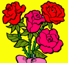 Dibujo Ramo de rosas pintado por honami