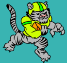Dibujo Jugador tigre pintado por Tantan