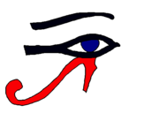 Dibujo Ojo Horus pintado por annacg
