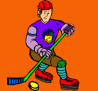 Dibujo Jugador de hockey sobre hielo pintado por eretereames