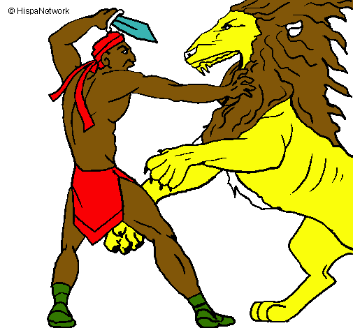 Gladiador contra león