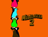 Dibujo Madagascar 2 Pingüinos pintado por gama