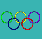 Dibujo Anillas de los juegos olimpícos pintado por leivil