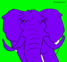 Dibujo Elefante africano pintado por jahir