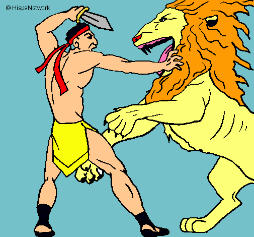 Gladiador contra león