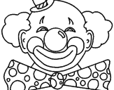 Dibujo Payaso con una gran sonrisa pintado por folk