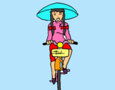 Dibujo China en bicicleta pintado por mile2000