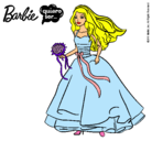 Dibujo Barbie vestida de novia pintado por caballista13