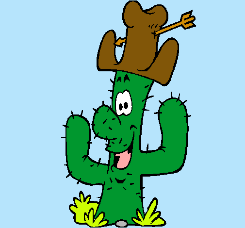 Cactus con sombrero