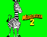 Dibujo Madagascar 2 Marty pintado por cortes7