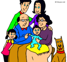 Dibujo Familia pintado por marcial