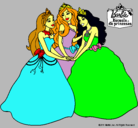 Dibujo Barbie y sus amigas princesas pintado por alvaroso