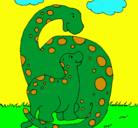 Dibujo Dinosaurios pintado por supersaurus
