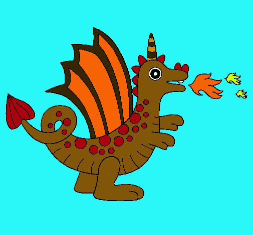 Dibujo Dragón alegre II pintado por Yahdel