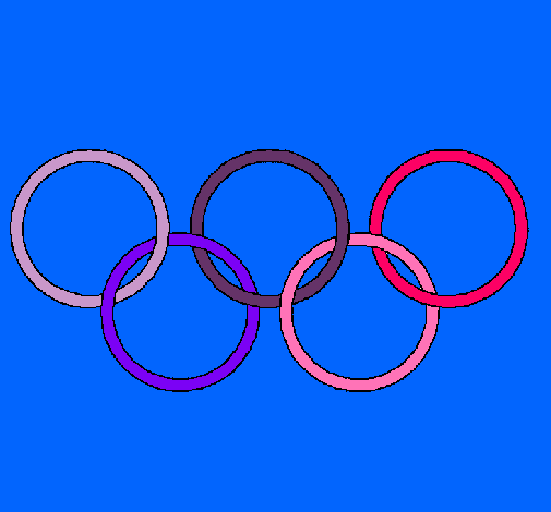 Dibujo Anillas de los juegos olimpícos pintado por aprilbara