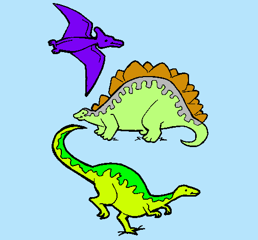 Tres clases de dinosaurios