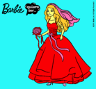 Dibujo Barbie vestida de novia pintado por ariana99