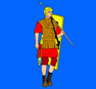 Dibujo Soldado romano pintado por gonfran