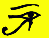 Dibujo Ojo Horus pintado por elkeru