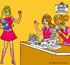 Dibujo Barbie en el laboratio pintado por ireneecool