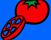 Dibujo Tomate pintado por timate