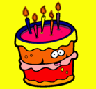 Dibujo Pastel de cumpleaños 2 pintado por ardilla