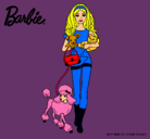 Dibujo Barbie con sus mascotas pintado por amalia