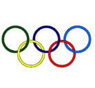Dibujo Anillas de los juegos olimpícos pintado por donky