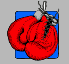 Dibujo Guantes de boxeo pintado por quebien