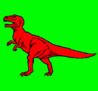Dibujo Tiranosaurus Rex pintado por JIMENAF