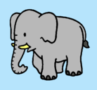 Dibujo Elefante bebe pintado por fgomez