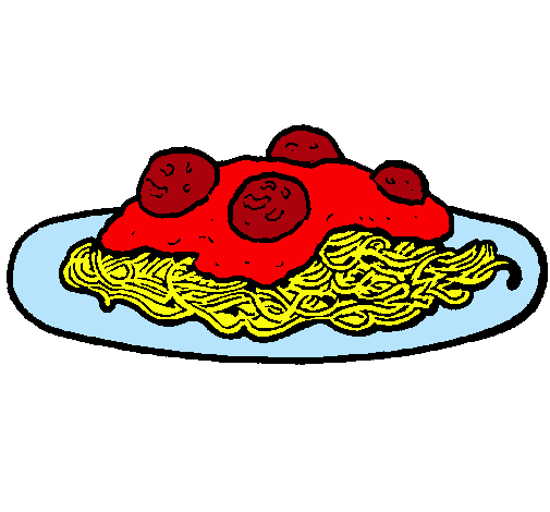 Dibujo Espaguetis con carne pintado por Mariangela