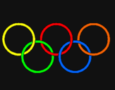 Dibujo Anillas de los juegos olimpícos pintado por bbbbbbbbbbbb