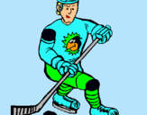 Dibujo Jugador de hockey sobre hielo pintado por tototomy